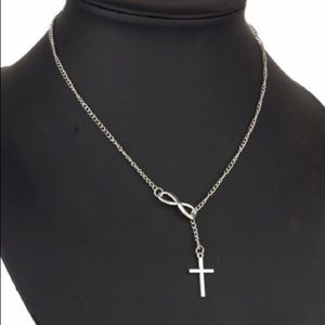 Infinity Cross Silver Necklace